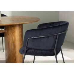 Spisebordssæt Isolde med stole Selma - Sort og Natur