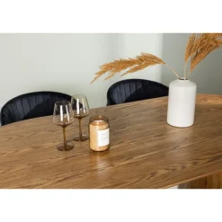 Spisebordssæt Isolde med stole Selma - Sort og Natur