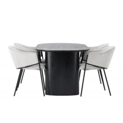 Spisebordssæt Isolde med stole Evelina