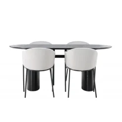 Spisebordssæt Isolde med stole Evelina