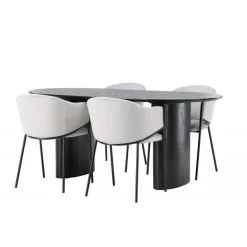 Spisebordssæt Isolde med stole Evelina