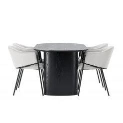 Spisebordssæt Isolde med stole Evelina