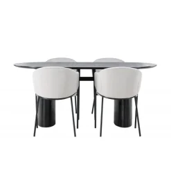 Spisebordssæt Isolde med stole Evelina