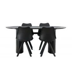 Spisebordssæt Isolde med stole Zeno