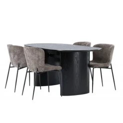 Spisebordssæt Isolde med stole Modesto