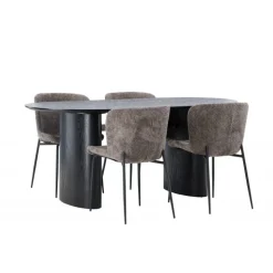 Spisebordssæt Isolde med stole Modesto