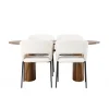 Spisebordssæt Isolde med stolene Day - Natur og - Off White
