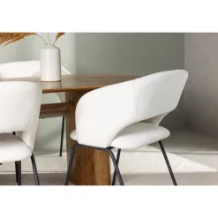 Spisebordssæt Isolde med stolene Day - Natur og - Off White