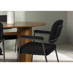 Spisebordssæt Isolde med stole Yesterday - Sort og Natur