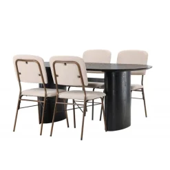 Spisebordssæt Isolde med stole Seda