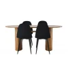 Spisebordssæt Isolde med stole Polar - Sort og Natur