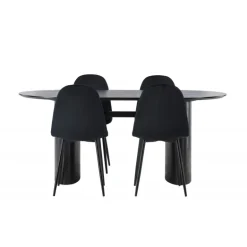 Spisebordssæt Isolde med stole Polar