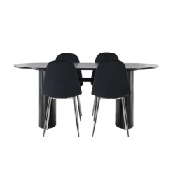 Spisebordssæt Isolde med stole Polar