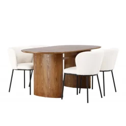 Spisebordssæt Isolde med stolene Edina