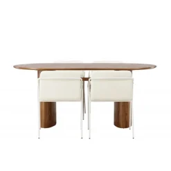 Spisebordssæt Isolde med Tvist stole - Beige og Natur