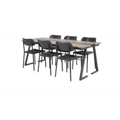 Spisebordssæt Jakarta med Spisebordsstole Polly