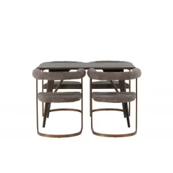 Spisebordssæt Kaseindon med Spisebordsstole Morning - Brun og - Mørkebrun