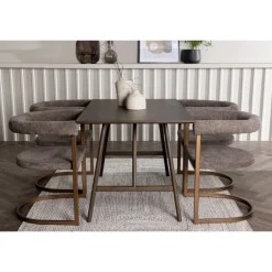 Spisebordssæt Kaseindon med Spisebordsstole Morning - Brun og - Mørkebrun