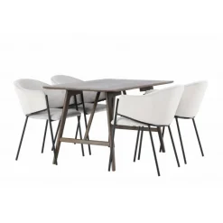 Spisebordssæt Kaseindon med Spisebordsstole Evelina