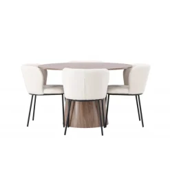 Spisebordssæt Lanzo med Edina stole