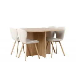 Spisebordssæt Leo med Spisebordsstole Lilja