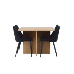 Spisebordssæt Leo med Spisebordsstole Night