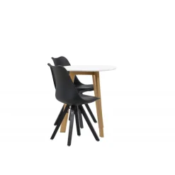 Spisebordssæt Leonora med stole Zeno - Sort og Hvid