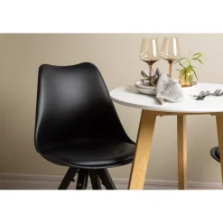 Spisebordssæt Leonora med stole Zeno - Sort og Hvid