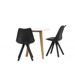 Spisebordssæt Leonora med stole Zeno - Sort og Hvid