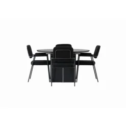 Spisebordssæt Matilda med stole Yesterday - Sort