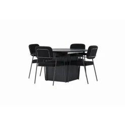 Spisebordssæt Matilda med stole Yesterday - Sort