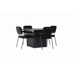 Spisebordssæt Matilda med stole Yesterday - Sort