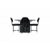 Spisebordssæt Matilda med stole Stella - Sort