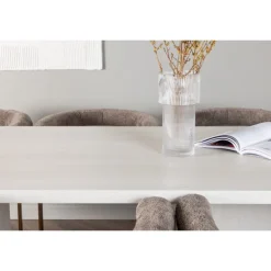 Spisebordssæt Olga med Spisebordsstole Morning - Brun og Hvid