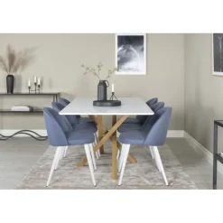 Spisebordssæt Piazza med Spisebordsstole i Velour