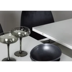 Spisebordssæt Pluto med Spisebordsstole Polar - Sort og Hvid