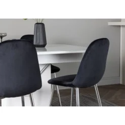 Spisebordssæt Pluto med Spisebordsstole Polar - Sort og Hvid