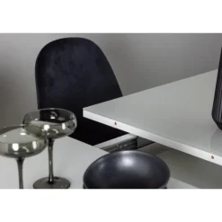 Spisebordssæt Pluto med Spisebordsstole Polar - Sort og Hvid