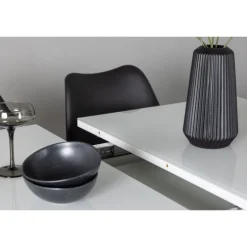 Spisebordssæt Pluto med Spisebordsstole Zeno - Sort og Hvid