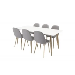 Spisebordssæt Polar med Spisebordsstole Polar