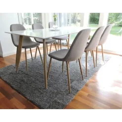 Spisebordssæt Polar med Spisebordsstole Polar