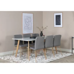 Spisebordssæt Polar med Spisebordsstole Mace
