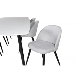 Spisebordssæt Polar med Velvet Spisebordsstole
