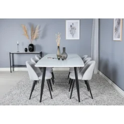 Spisebordssæt Polar med Velvet Spisebordsstole