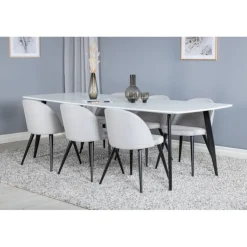 Spisebordssæt Polar med Velvet Spisebordsstole