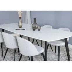 Spisebordssæt Polar med Velvet Spisebordsstole