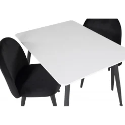 Spisebordssæt Polar spisebord 60 x 80 med 2 x Spisebordsstole i Velour