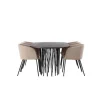 Spisebordssæt Sten med Berit Spisebordsstole - Beige og Mocca