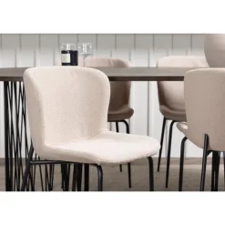 Spisebordssæt Stone med Modesto stole - Beige og Mocca