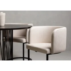 Spisebordssæt Stone med stole Simrishamn - Beige og Mocca